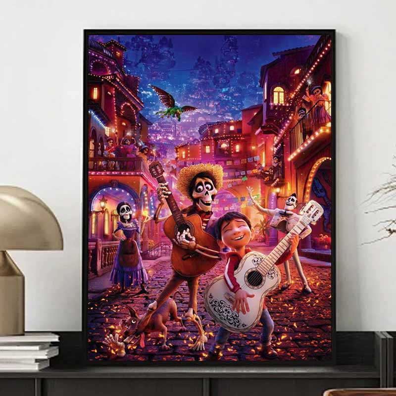 Disney Diamond Painting 5D Coco Immerse Yourself In Music Cartoon Movie Cross Stitch Embroidery Handmade Gifts Home Decoration
