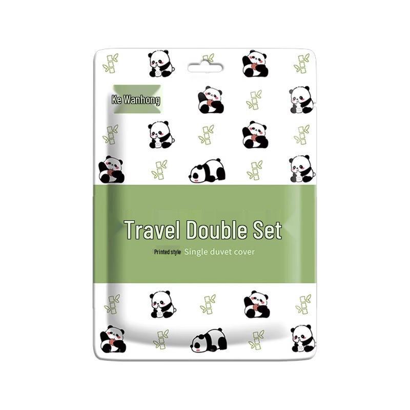 Przenośny Zestaw Pościeli Podróżnej Odporny na Zabrudzenia: Jednorazowe Prześcieradło, Poszwa na Kołdrę, Poszewka na Poduszkę - Zestaw 3-częściowy dla Hoteli i Krótkich Pobytów.