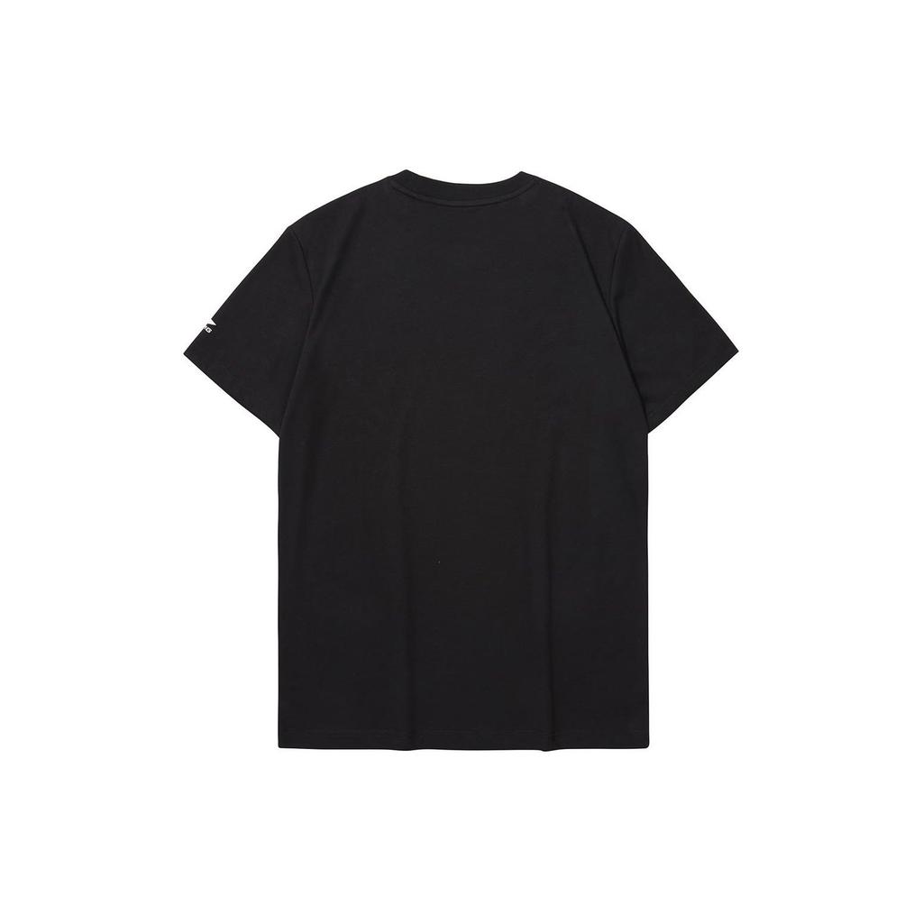 Li Ning Sports Fashion Series Round Neck Casual Outdoor Short Sleeve T-Shirt Men T-Shirt Black AHSU799-2
