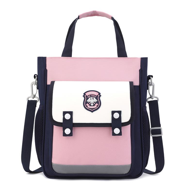 New lightweight tutoring bag boys and girls color matching large-capacity children's multi-functional double shoulder tutoring bag primary school bag