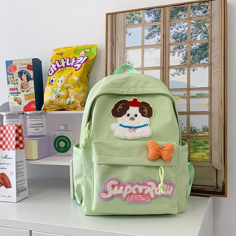 New student large-capacity schoolbag female cartoon backpack student express new cute puppy fresh backpack female