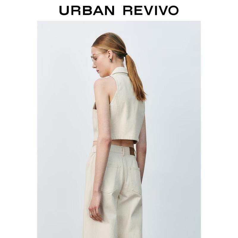 UR Women's Casual Cropped Sleeveless Polo Shirt