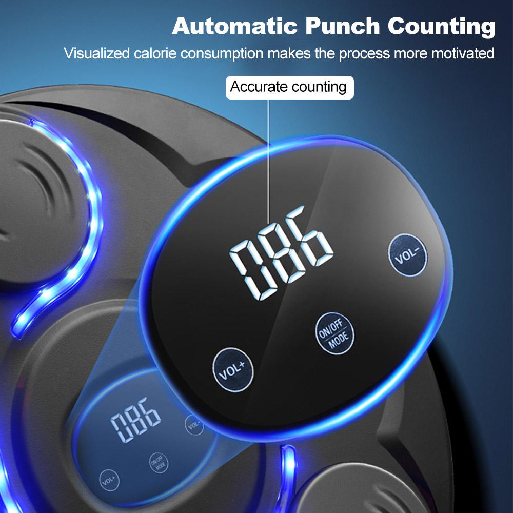 Music Boxing Machine with Gloves, Smart Musical Boxing Machine Wall Mounted Punching Trainer with 7