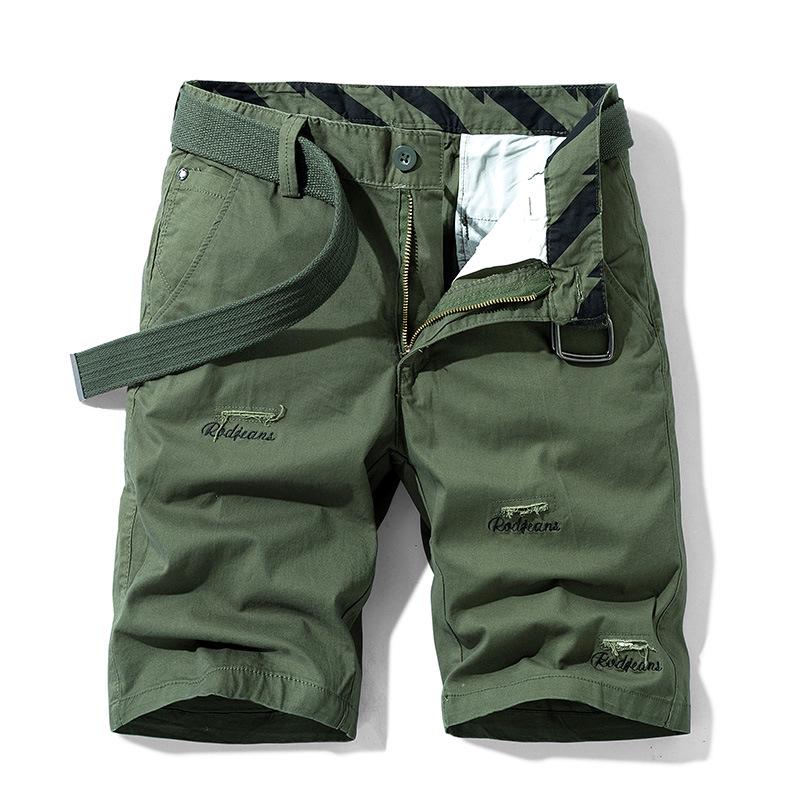 Pantaloni da uomo estivi larghi dritti casual da uomo a cinque punti