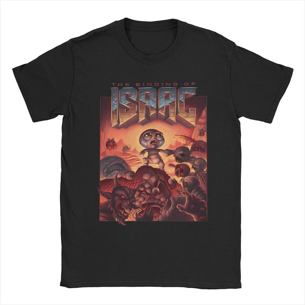 Awesome The Binding of Isaac Video Game TShirt Unisex O Neck Pure Cotton T Shirts Cartoon 90s Short Sleeve Tees Plus Size Tops
