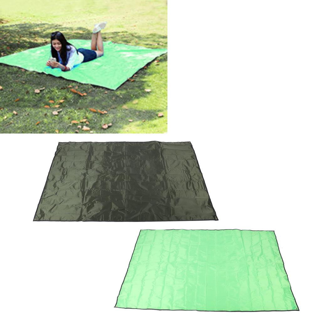 Camping Tent Tarp Water Proof Beach Mat Tent Floor Saver Oxford Cloth for Picnic with Storage Bag L