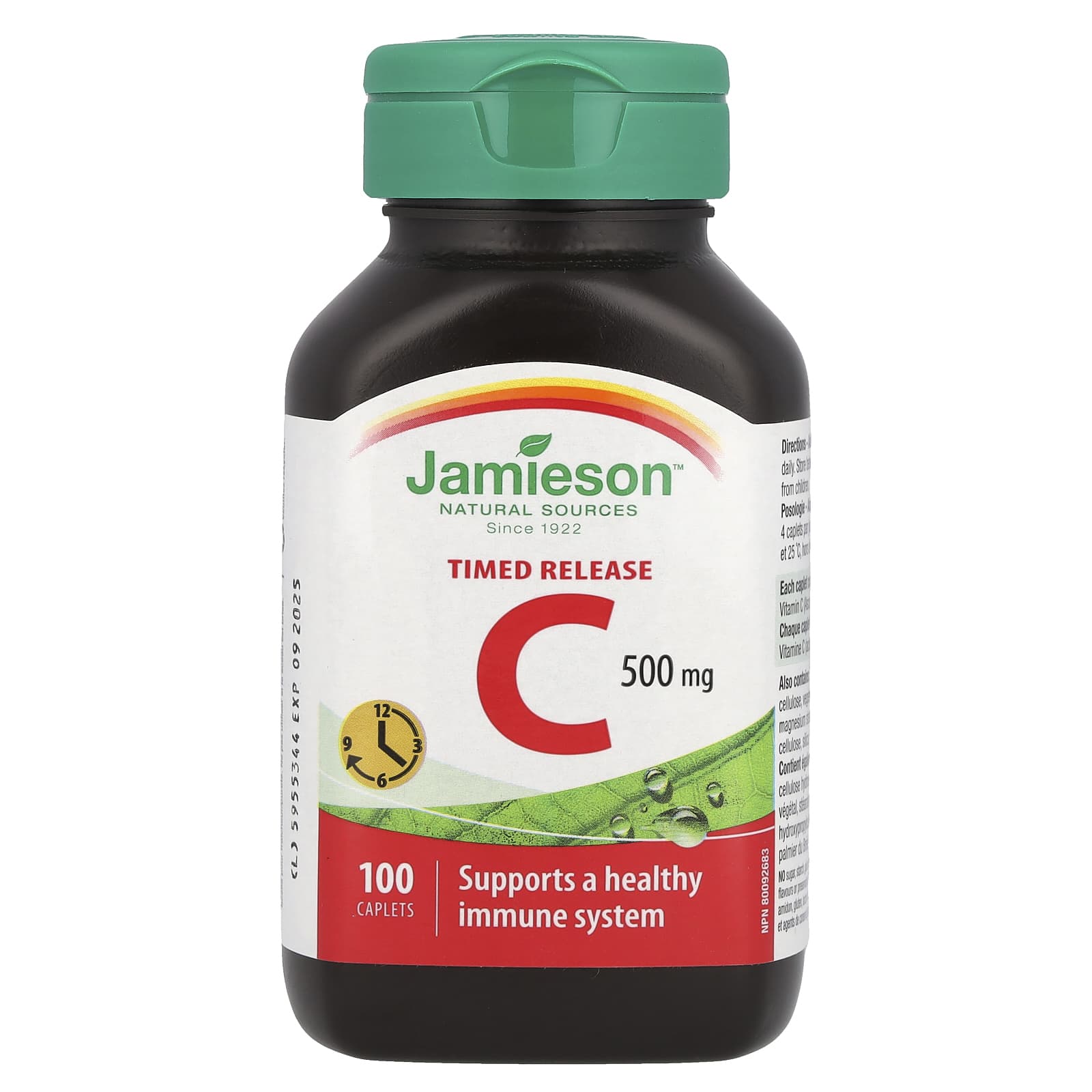

Jamieson Vitamins, вітамін С пролонгованої дії, 500 мг, 100 таблеток