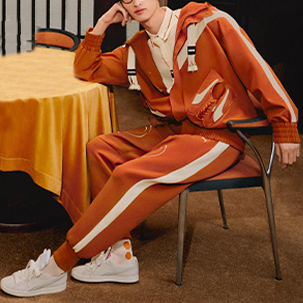 Puma X Staffonly X Monopoly Co-Branded Logo Pocket Woven Colorblock Jacket Unisex Outerwear Coffee 539895-83