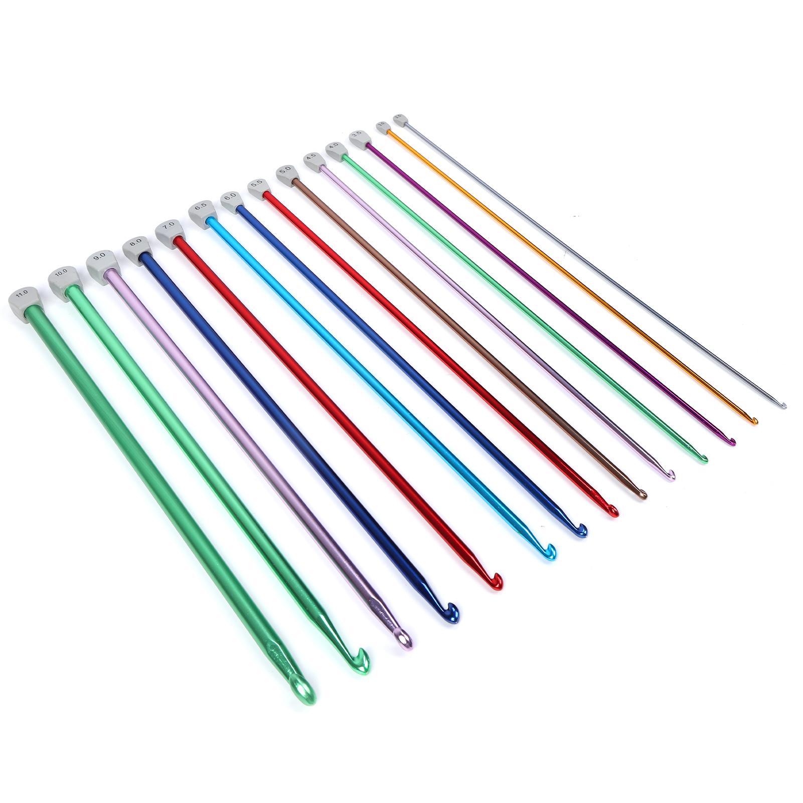 

14Pcs Crochet Hooks Colorful Dynamic Knitting Needle for Scarf Sock Carpet Knitting
