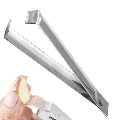 Stainless Steel Garlic Peeler Fish Bone Tweezers Clamp Chicken Feather Remover Tongs Pick-Up Utensils Salmon Seafood Tweezers