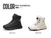 Men's Thick-Soled Snow Boots - Winter High-Top with Rotating Buckle and Thickened Velvet for Cold Weather