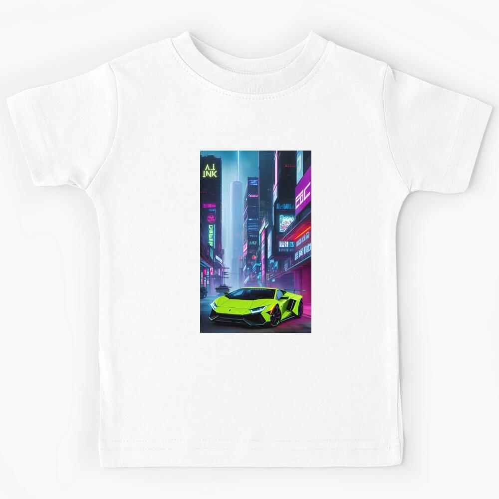 A.I INK | Futuristic Cyberpunk Supercars Kids T-Shirt 110