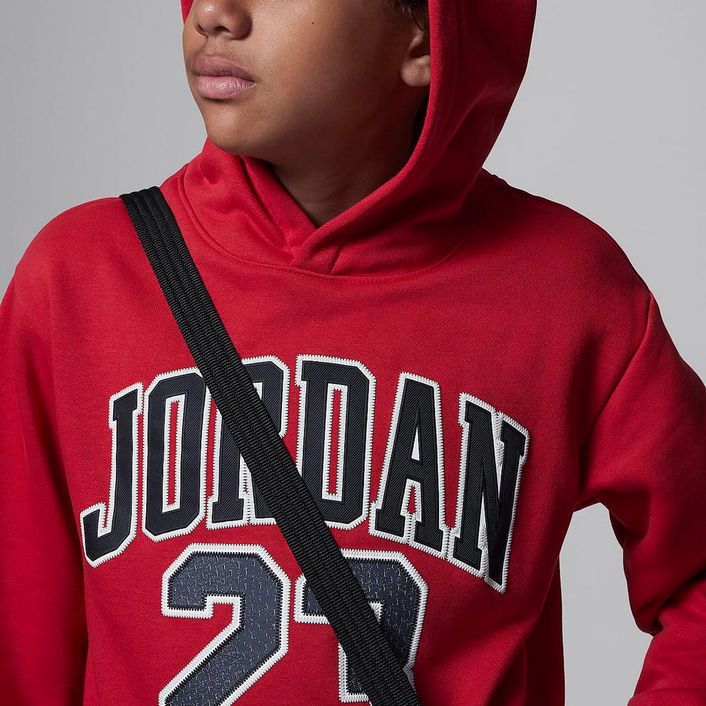 Jordan Numeric Hoodie Casual Fleece Long Sleeve Sweatshirt Kids Tops Red FV3203-687