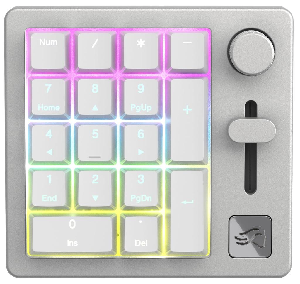 Glorious Numpad Premium Wireless Macro Pad with Fox Linear Switches (White)