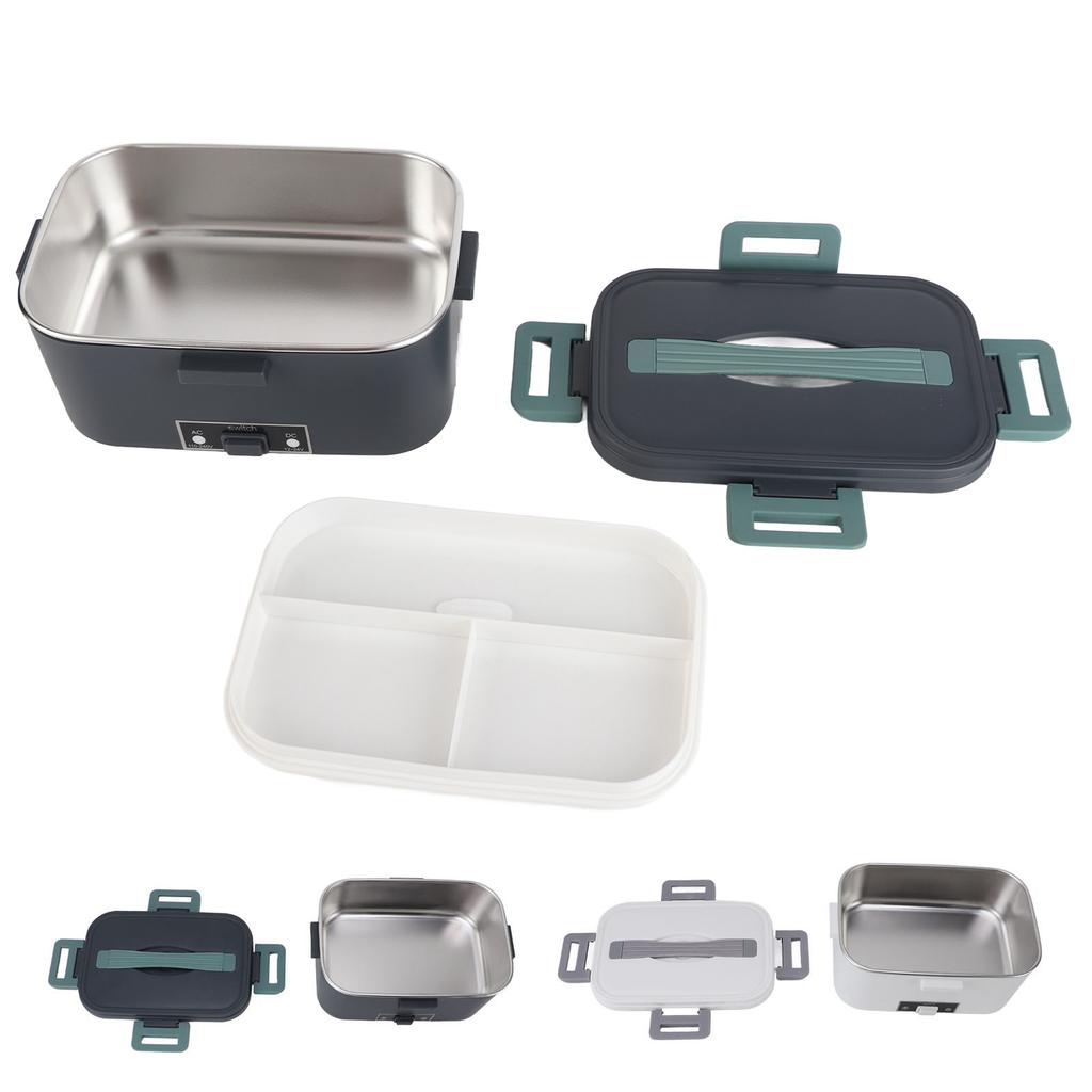 Cutie de prânz electrică 1,8 L, încălzire cu circulație la 360 de grade, liner SUS304, sigură pentru mașina de spălat vase, prânz portabil W