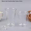 Fashion Coffee Cups Glass Transparent Latte Coffee Mug Juice Milk Drinking Glass Water Drinkware Glass Cup Drink Christmas Gift
