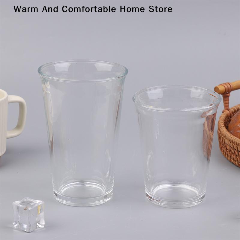 Fashion Coffee Cups Glass Transparent Latte Coffee Mug Juice Milk Drinking Glass Water Drinkware Glass Cup Drink Christmas Gift