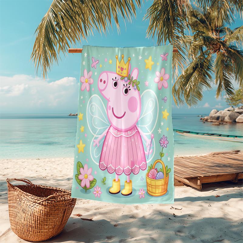 1Pc Peppa Pig Fairy Tale Beach Towel Microfiber Beach Towel Thin Absorbent For Beach Swimming Yoga Bath Sports 0917111