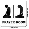 3D Prayer Room Sign Sticker Acrylic Mirror Surface Eid Decorative Sticker Gold Black Silver Signboard Sticker Home Decoration