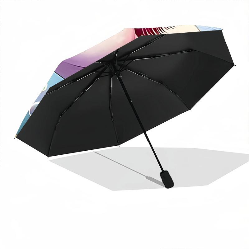 1pc Fish & Axolotl Automatic Opening Folding Umbrella Outdoor Festival Gift for Fans, Travelers, Daily Use.R043