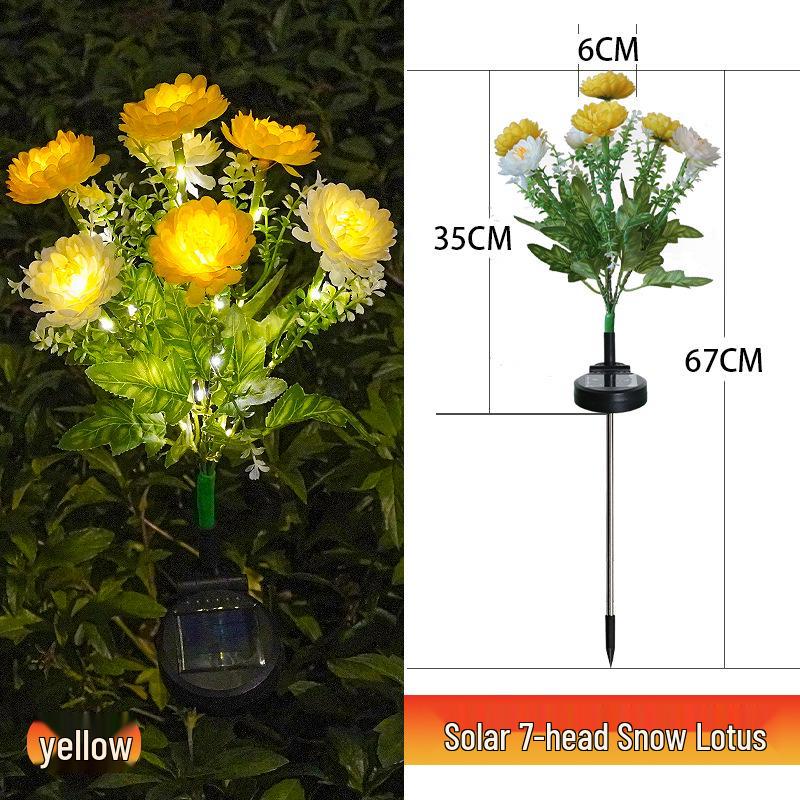 Solar LED Snow Lotus Garden Landscape Lamp