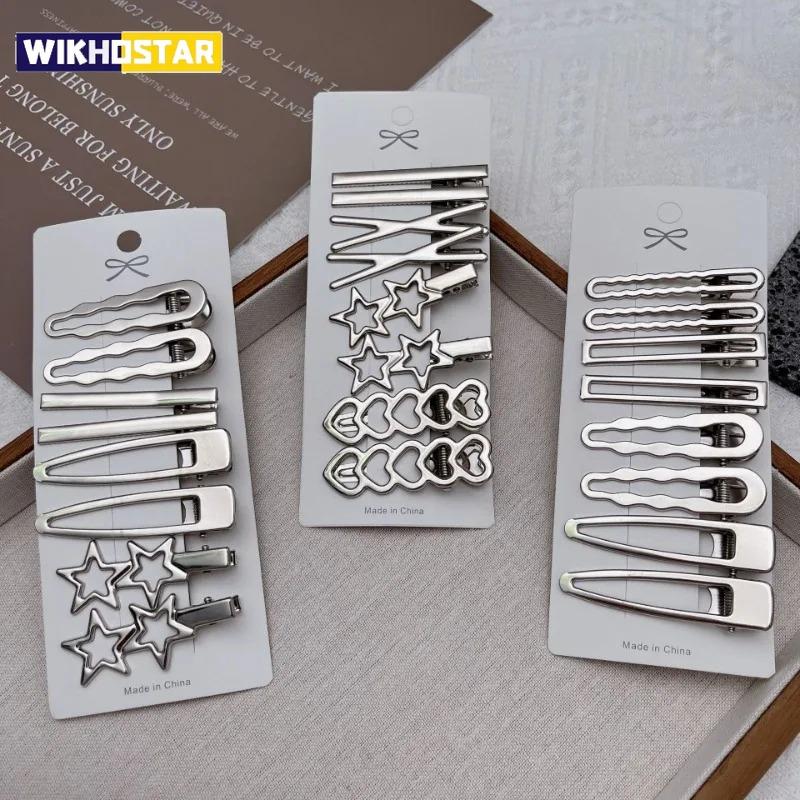 8pcs Metal Y2K Hair Clips for Women Exquisite Duckbill Clip Girls Hairpins Side Bangs Barrettes Hairclip Girls Hair Accessories