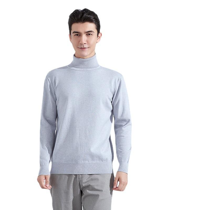 Men's High Lapel Loose Thickened Knit Sweater Casual Short Section Hedging Long-sleeved Bottoming Sweater Outer Sweater