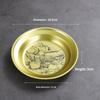 1Pc Retro Round Tinplate Storage Tray Desktop Disc for Fruit Snacks Pastries Desserts Candy - Household Kitchen Food Organizer