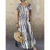 QICED Fashion Summer Spring Short Sleeve O-Neck Casual Dresses