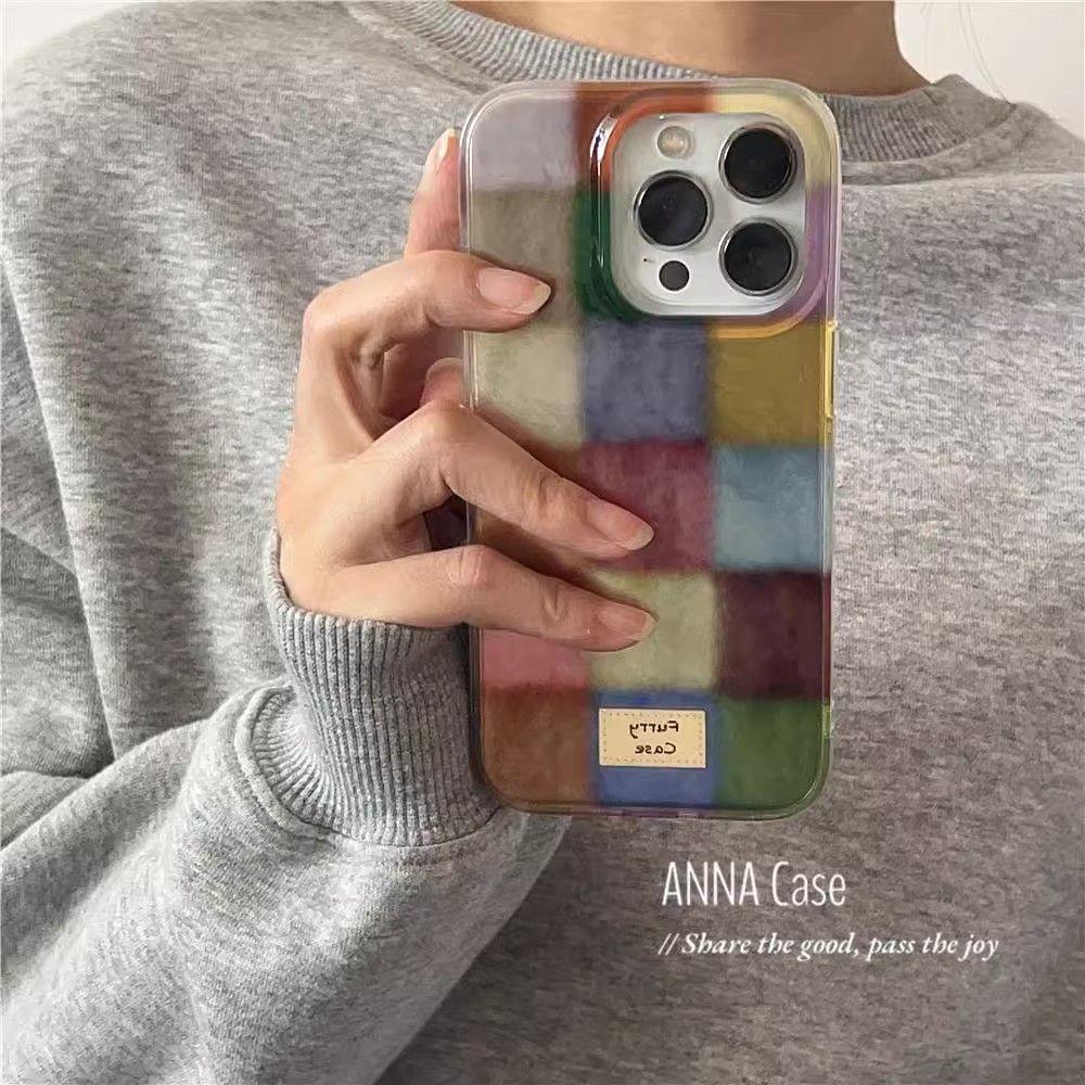 Colorful IPhone 15 Mobile Phone Case Premium Ins Style Apple 14Pro Protective Case Anti Fall 16