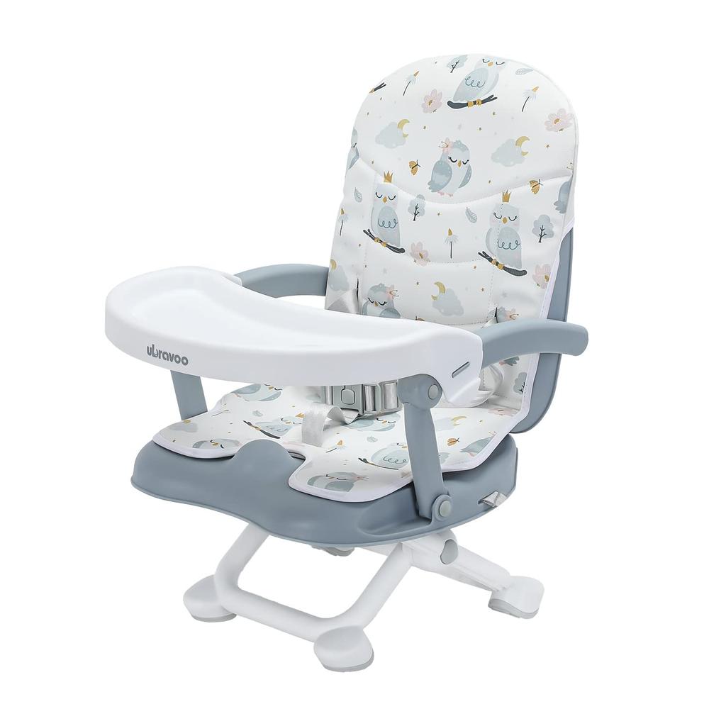 UBRAVOO Baby Chair, Low Chair, Foldable, with Cover, Height Adjustable, Lightweight, for Infants, Dining Chair, Table Chair, Portable, Baby Shower Gif
