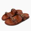 Fibbia Metallico Moda Pantofole Piatte Donna Comfort Sandali Estivi Punta Aperta Spiaggia Casual Scarpe Piatte Sandalias
