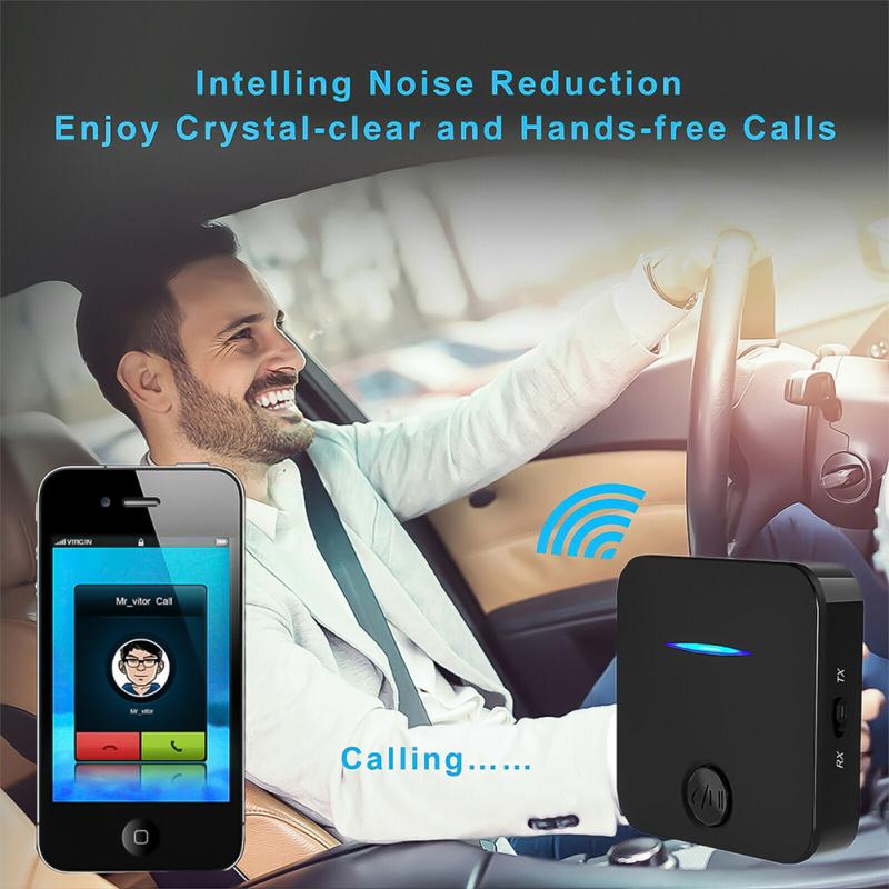 2-in-1 Bluetooth 5,0 Empfänger Sender Tv Home Stereo A2dp 3,5mm Aux Audio Wireless