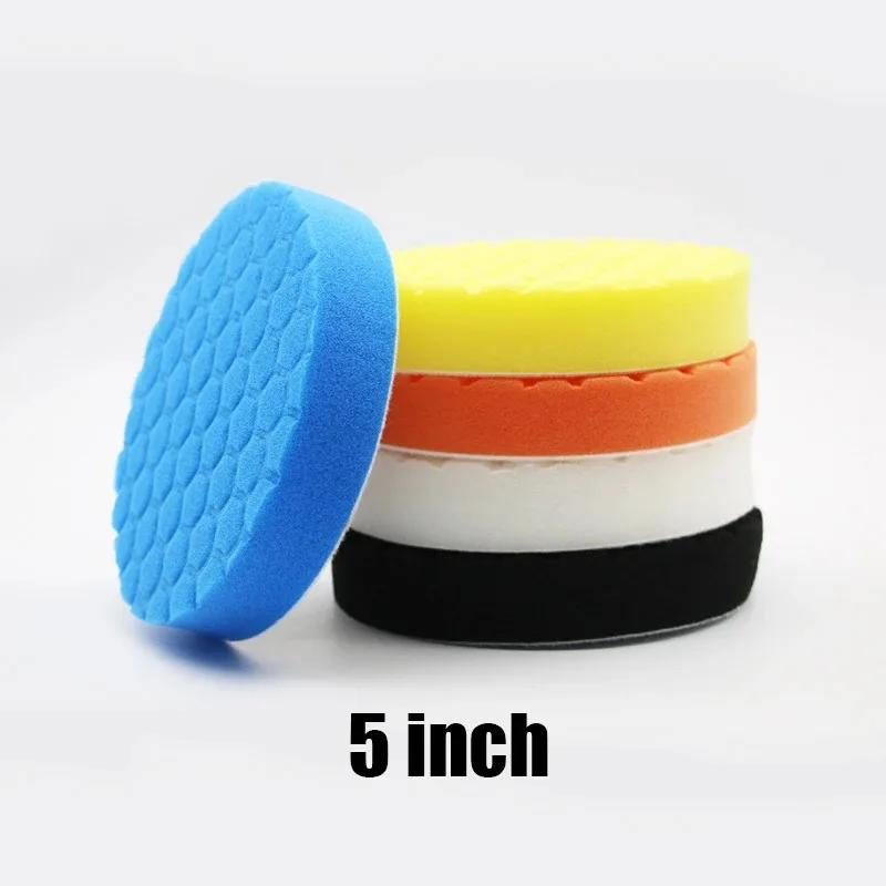 5Pcs Set Car Waxing Buffing Pad Polishing Disc 3/5/7Inch Wax Pads for Car Detailing Buffer Compound Auto Care Repair Tools