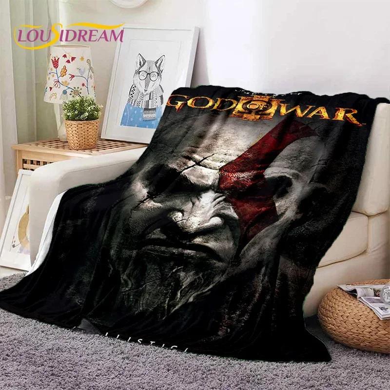 God of War Games Kratos animacinių filmų minkšta flanelinė antklodė lovoms miegamojo sofos piknikui, užklota antklodė lauko laisvalaikio dovanoms