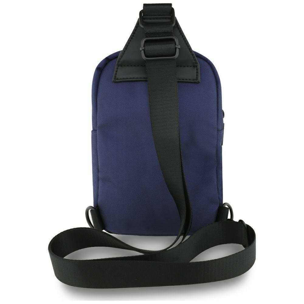 BMW Nylon-Tasche & Metall-Logo Umhänge-Handytasche Dunkelblau