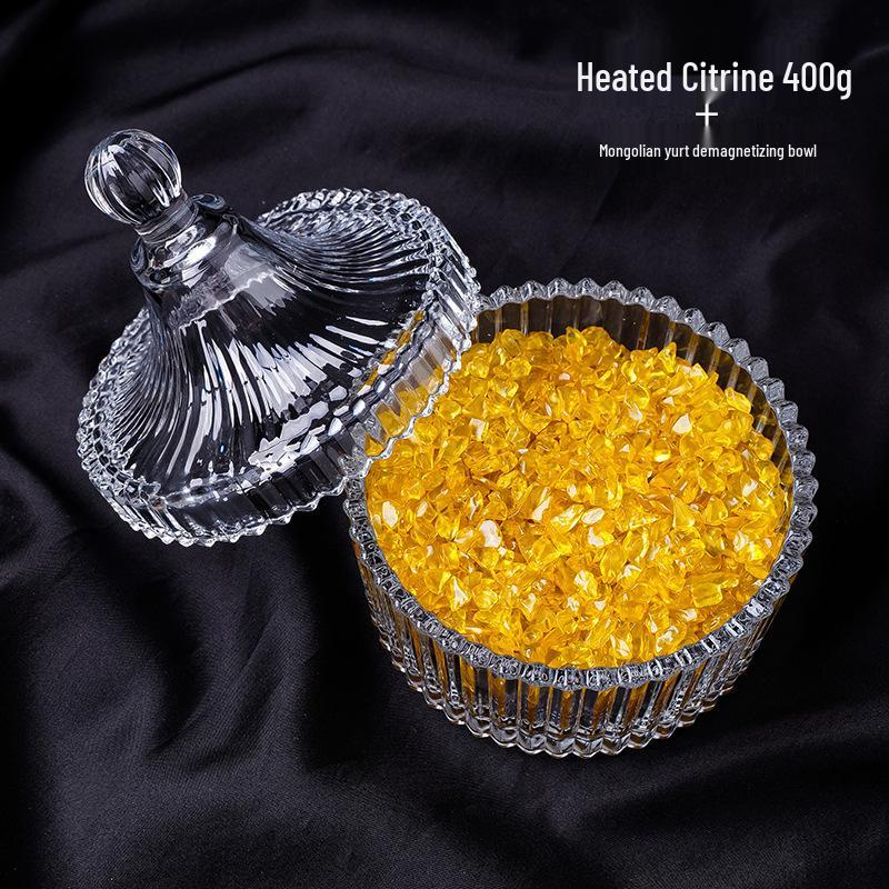 Natural White Crystal Stone Purification Bowl for Jewelry Storage