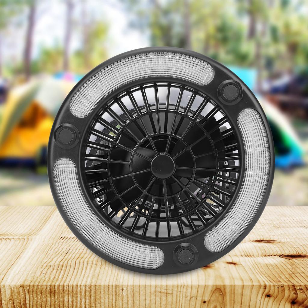 ABS Lightweight 18LED Portable Multifunction Outdoor Camping Tent Fan Light with Hook