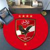 Al Ahly Sporting Club Printed Round Rug, Non Slip Washable Circular Carpet For Living Room Bedroom Playroom, Sports Fan Decor, Holiday Birthday Gift