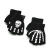 Children Kids Halloween Gloves Luminous Skull Baby Boys Girls Winter Warm Gloves Kids Mittens Gloves For Halloween Gift