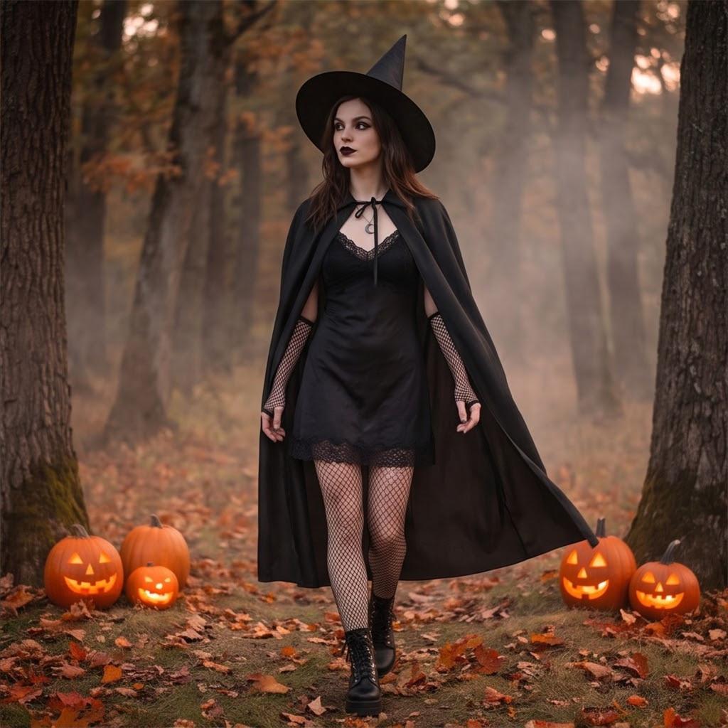 Halloween Cape and Hat Set Costume Accessory for Role Play Party