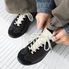 2025 High Quality Casual Retro Comfortable Shoes Cross Tied Patchwork Bicolor Pumps Round Toe Flat with Shallow Lace Up Sneakers