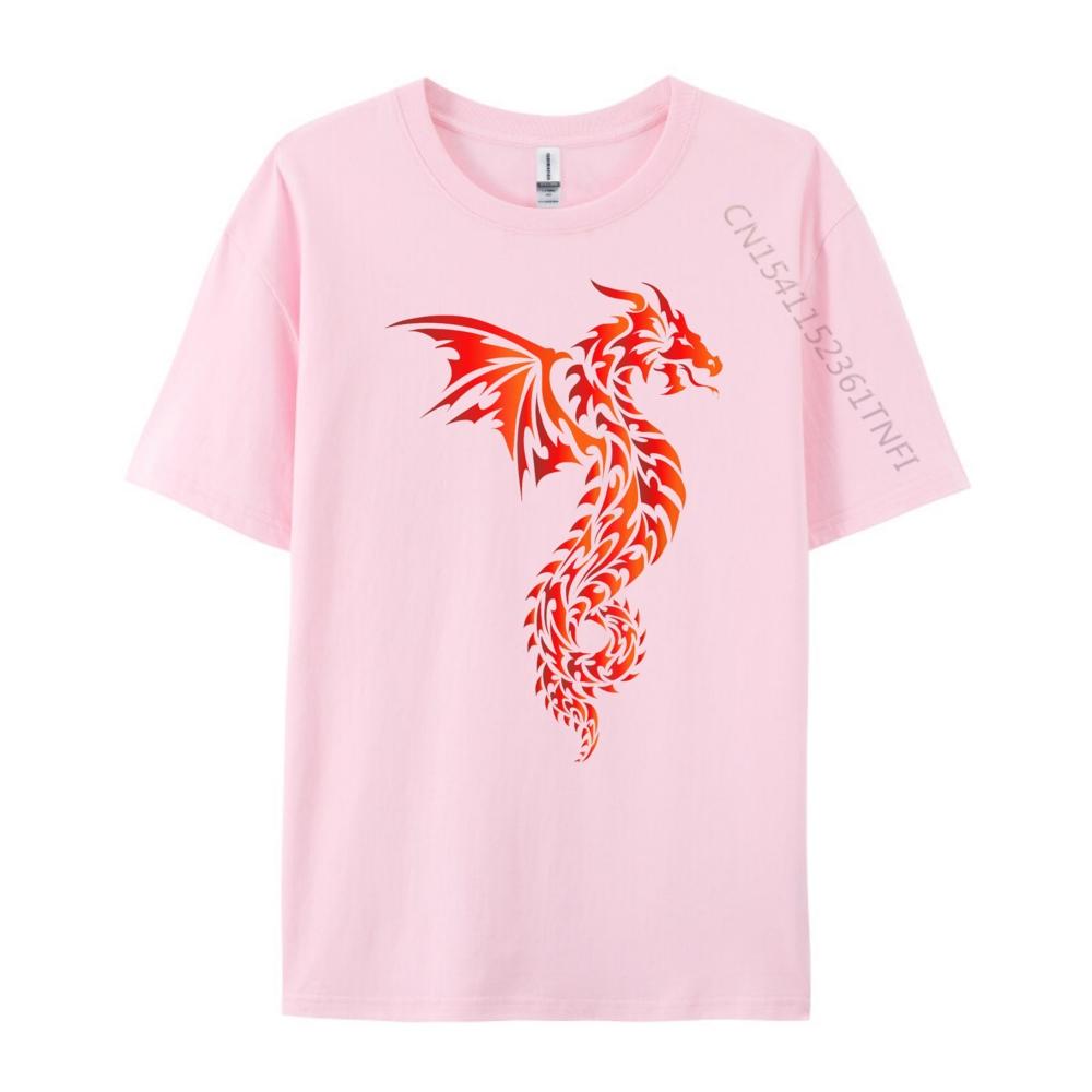 Dragon Tribal Mythical Legendary Creature Folklore Blue And White Graphic T Shirts Men's Clothing Funny