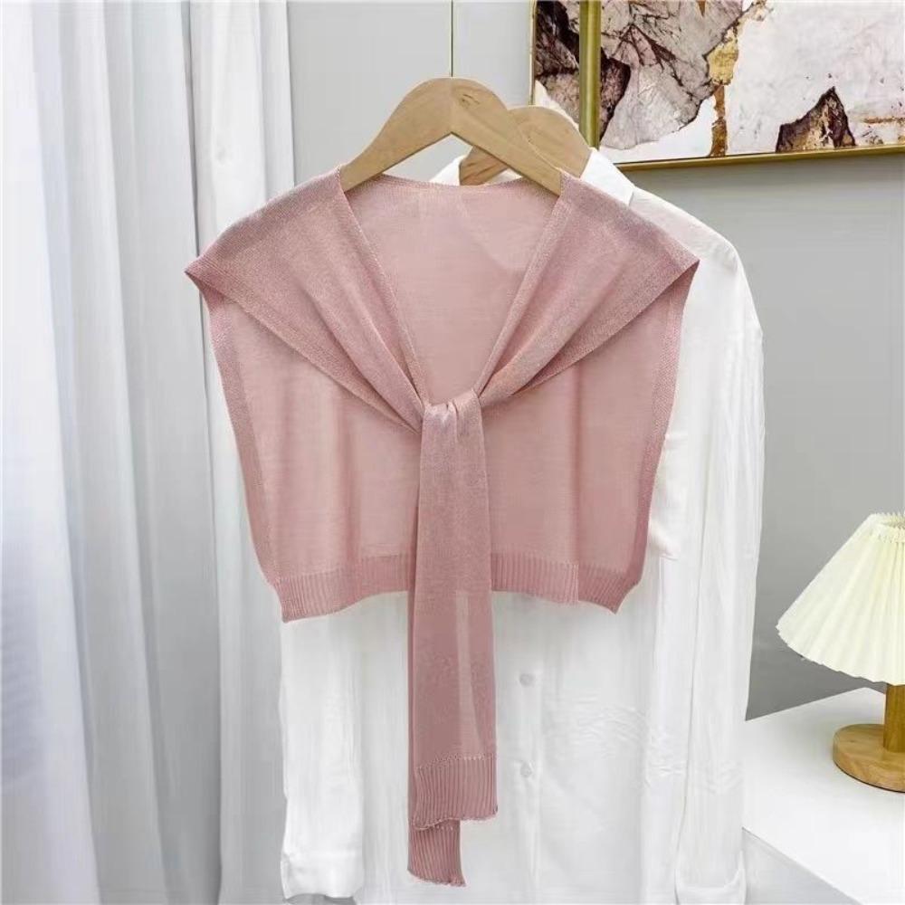 Thin Knitted Shawl Cloak Neck Wrap All-match Knitting Shawl Clothes Decoration