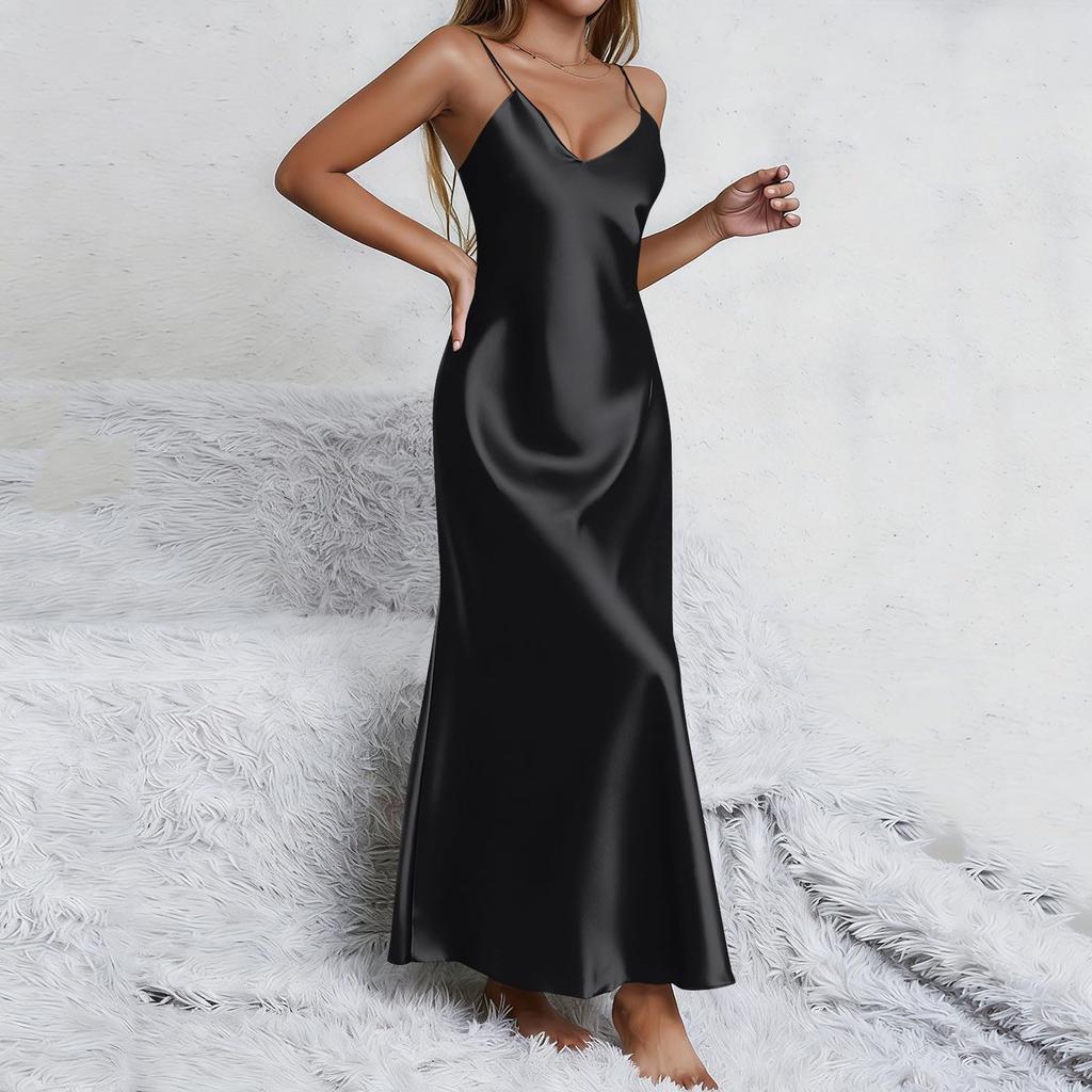 Ladies' Sleeping Skirt, Sexy Strap Sleeping Skirt, Split Sexy Thin Home Clothing