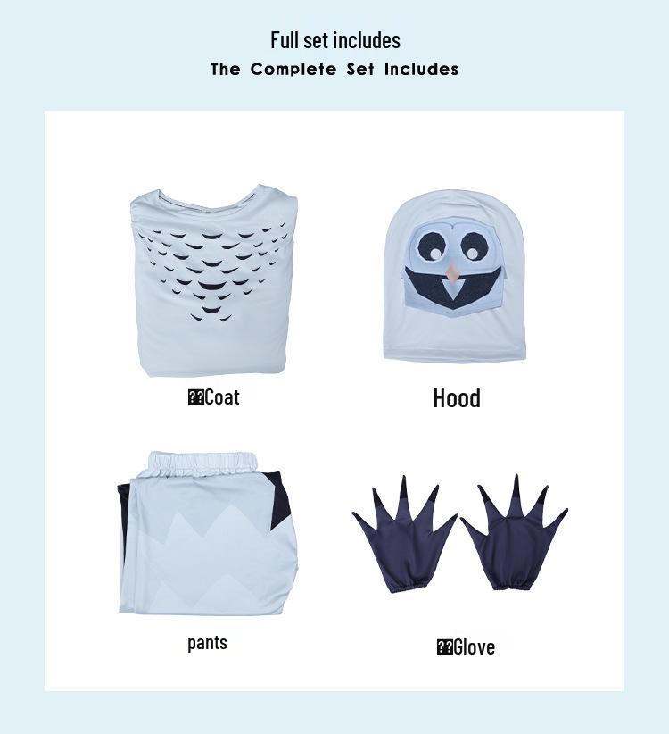 50,000 Halloween Forest Cosplay Costume: Horror Game Owl Deer Design for Kids & Adults.
