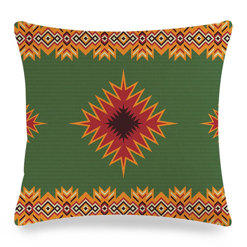 Home Decor Bohemian Aztec Pattern Digital Print Pillow Covers Pattern Cushion Cover Suitable for Sofa Bedroom Car Pillow Cover