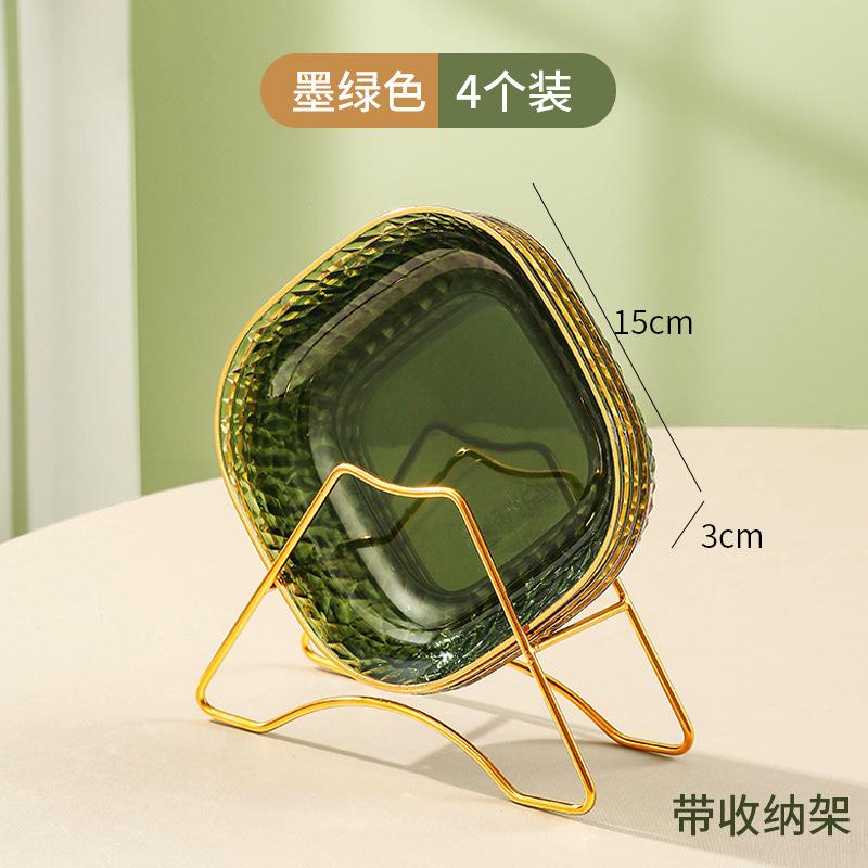 Phnom Penh Transparent Anti-Drop Small Fruit Plate, Living Room Household Snack Plate, Candy Plate, Small Exquisite Front Desk Melon Seed Plate