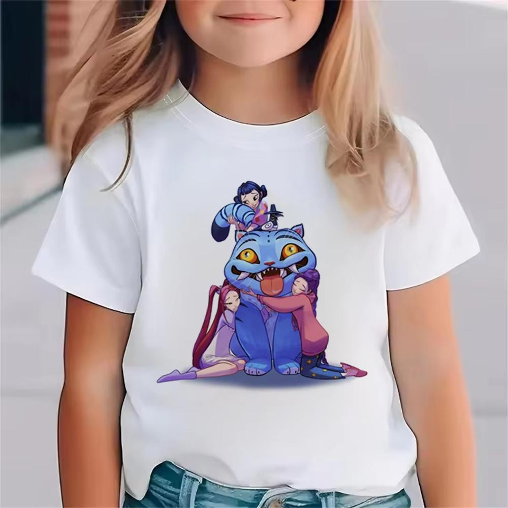 Fashion Movie Kids T-shirt KPop Demon Hunters Funny Gift for Fans Tshirt K-Pop Demon Hunters Clothes Cool Girls Tee Top