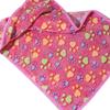 Dog Blanket Cute Claw Prints On Pink Thermal Soft Fiber Comfortable Cat Sleep Blanket for House